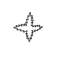 Starfish on a white background. Vector illustration in the style of a doodle