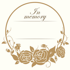 In  memory illustration for funeral event