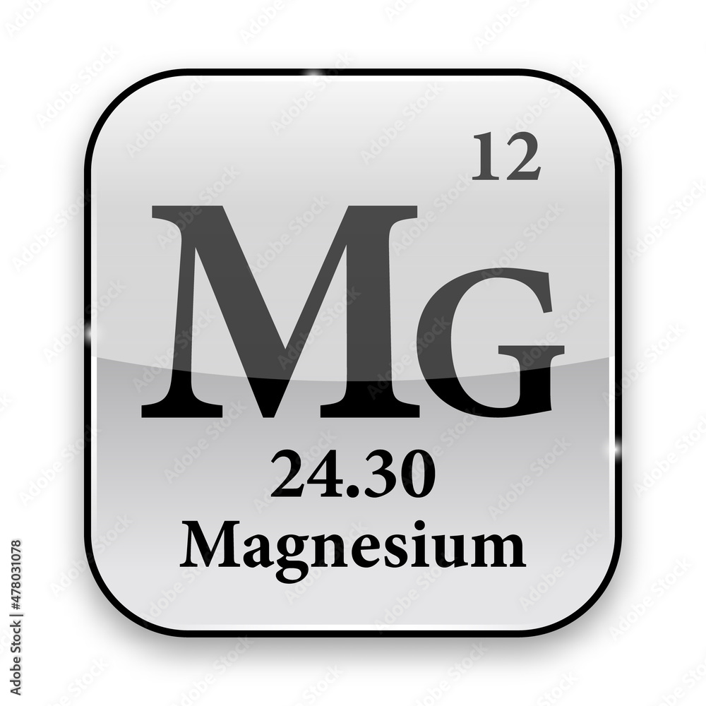 Wall mural The periodic table element Magnesium. Vector illustration - Wall murals