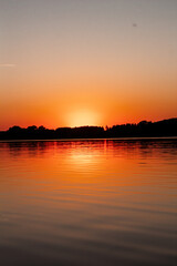 sunset over lake