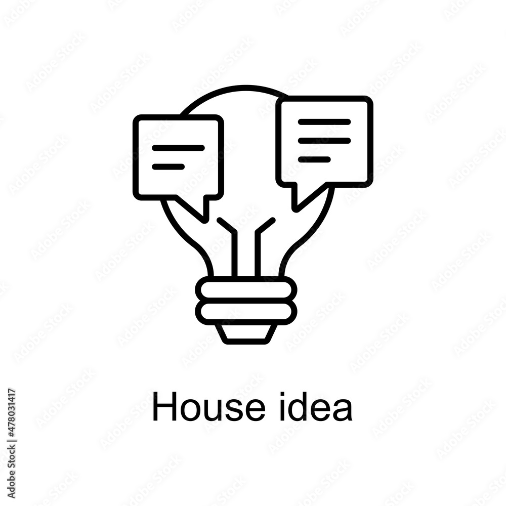 Poster house idea vector line icons for your digital or print projects.