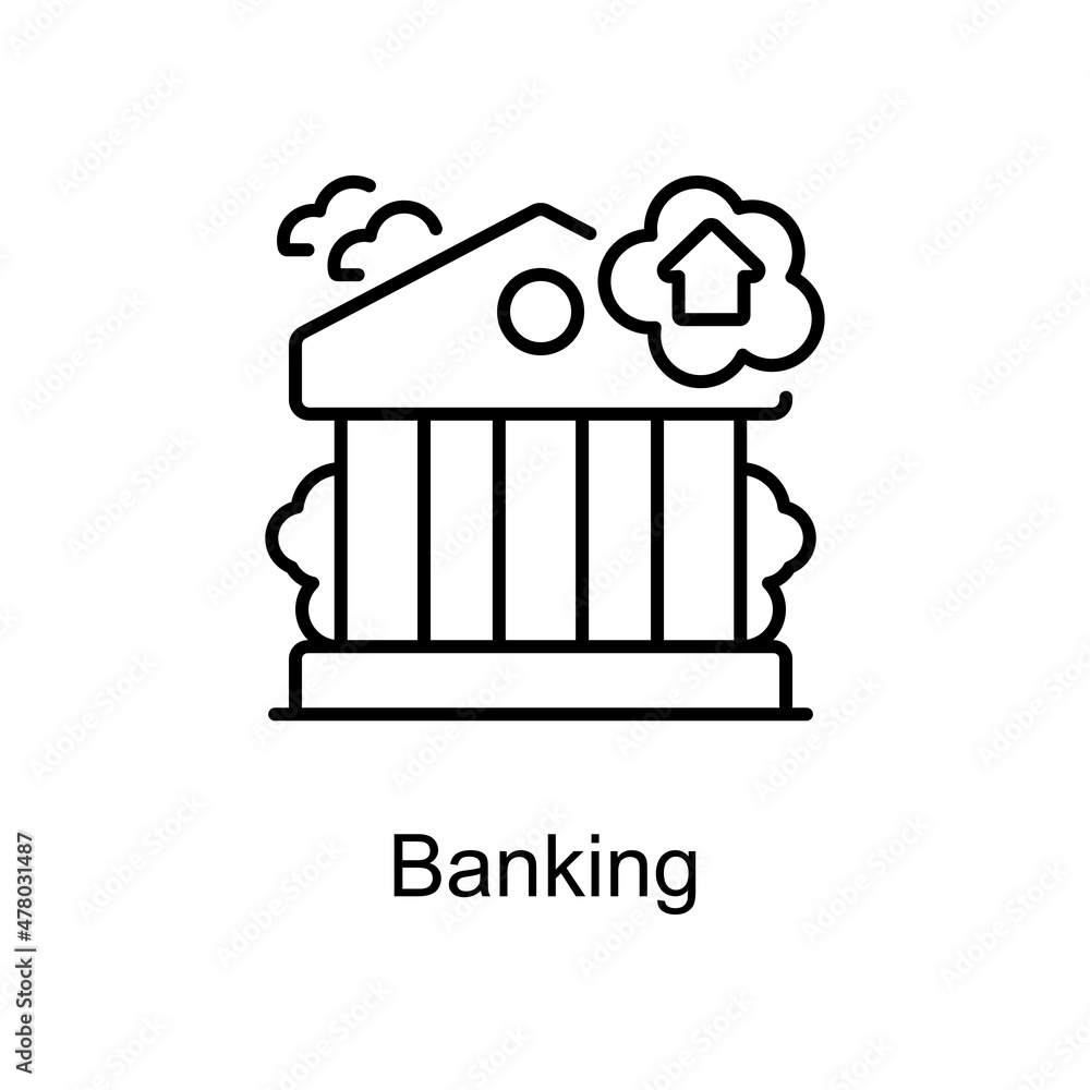 Poster banking vector line icons for your digital or print projects.