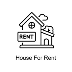 House For Rent Vector line icons for your digital or print projects.