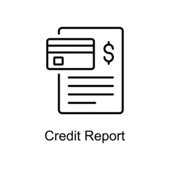 Credit Report Vector line icons for your digital or print projects.