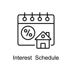 Interest  Schedule Vector line icons for your digital or print projects.
