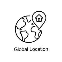 Global Location Vector line icons for your digital or print projects.