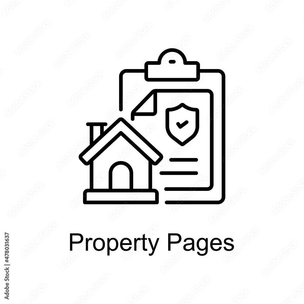Poster property pages vector line icons for your digital or print projects.