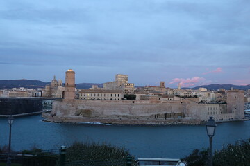 Le fort Saint Jean, vue de l'ext&eacute;rieur, ville de Marseille, d&eacute;partement des Bouches du Rh&ocirc;ne, France
