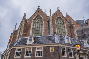 Amsterdam Old Church (Oude Kerk), oldest parish church, founded in 1213. Oude Kerk stands in...