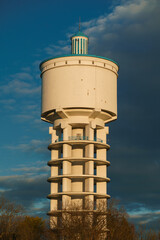 beautiful old reservoir in the sunset light on the edge of Trnava