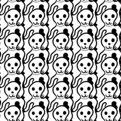 seamless pattern of cute monster cartoon