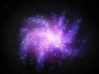 Fototapeta na wymiar Galaxy in purple tones. Birth of stars. Beauty of the universe. 