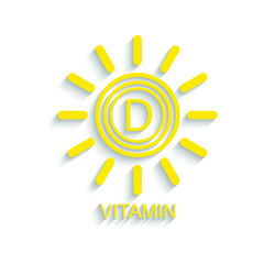 vitamin D icon vector. sun icon