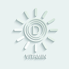 vitamin D icon vector. sun icon