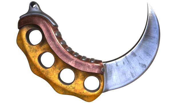 Carambit Knife Brass Knuckles Weapon