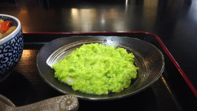 Zunda mochi (local cuisine of Miyagi prefecture)