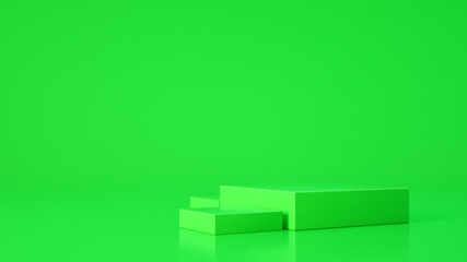3d green cubes