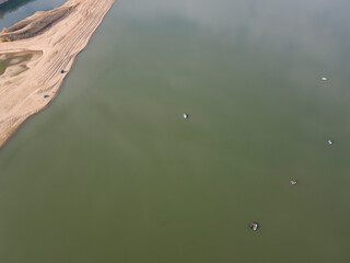 Aerial view of Pyasachnik (Sandstone) Reservoir, Bulgaria