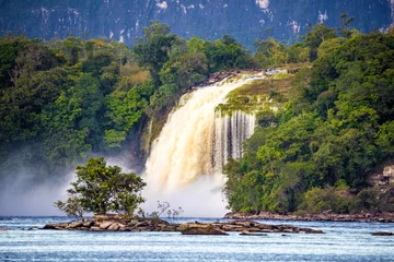 Deurstickers Scenic waterfalls from Carrao river in Canaima national Park Venezuela © PhotoSpirit