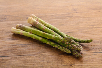 Raw ripe green fresh asparagus