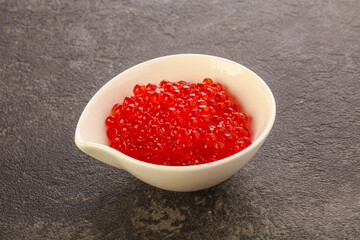 Luxury delicous red salmon caviar