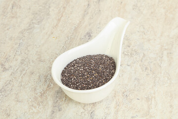 Chia seeds in the bowl