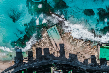 Long Exposure Drone Photo of Cronulla Beach Rock Pool