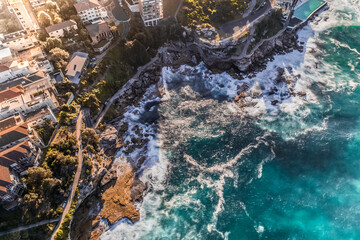 Long Exposure Drone Photo of Tamarama Beach Sydney Australia