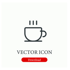 Tea vector icon. Editable stroke. Symbol in Line Art Style for Design, Presentation, Website or Apps Elements, Logo. Pixel vector graphics - Vector