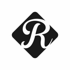 Fototapeta premium Mosaic Initial Letter R Abstract Simple Modern logo design