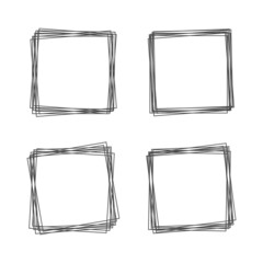 frame art with grungy graphite pencil brush vector drawing.