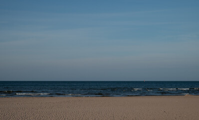 empty beach, sea and sky