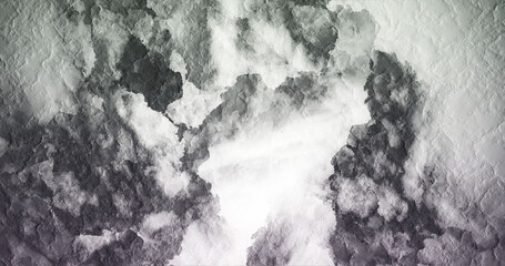 lime green pale green windstorm bursting  grey  background  acrylic  material 