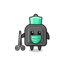 Naklejka premium surgeon car key mascot character