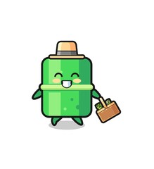 bamboo herbalist character searching a herbal