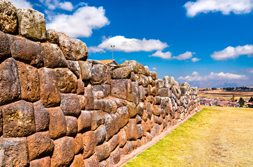 Incan Ruins at Chinchero in the Sacred Valley in Peru - obrazy, fototapety, plakaty