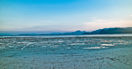 Scenic View Of Tropical paradise beach, Pahawan Island, Lampung, Sumatera, Indonesia