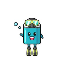 the power bank diver cartoon character