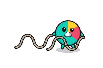 illustration of chart doing battle rope workout