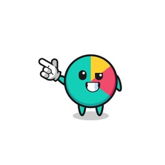 chart mascot pointing top left