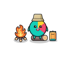 camping illustration of the chart cartoon