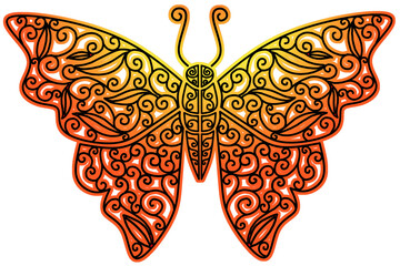 Beautiful gradient colourful butterfly design  illustration for wallpaper background ads clothing or presentation template