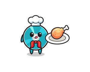 optical disc fried chicken chef cartoon character