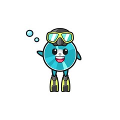 the optical disc diver cartoon character