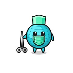 surgeon exercise ball mascot character