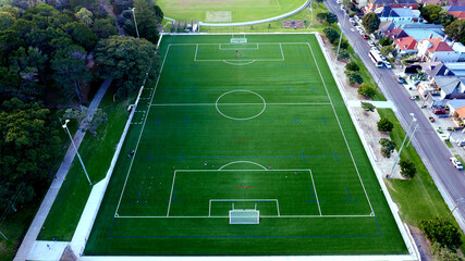 An overview shot of Waverly Park Synthetic Pitch. Sydney Australia