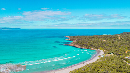 Drone shot of Ocean Beach Coastline Western Australia