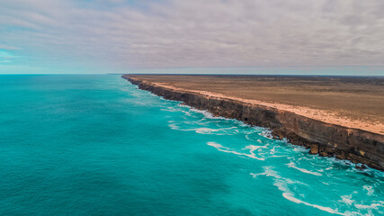 Fototapeta na wymiar Drone shot of Eucla/Nullarbor National Park Great Australian Bight Coastline South Australia