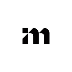 i m im initial logo design vector template