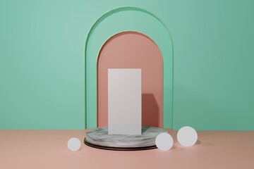 3D minimalist podium